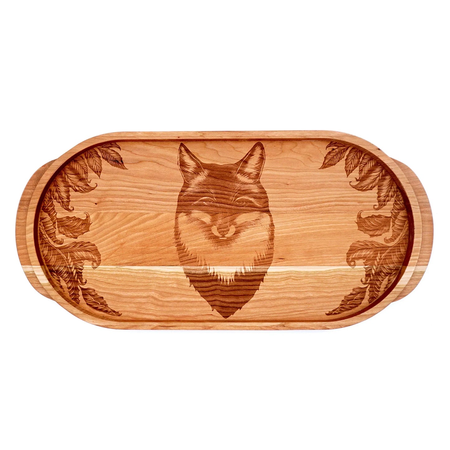Laura Zindel Cherry Oval Wooden Serving Tray, Multiple Designs